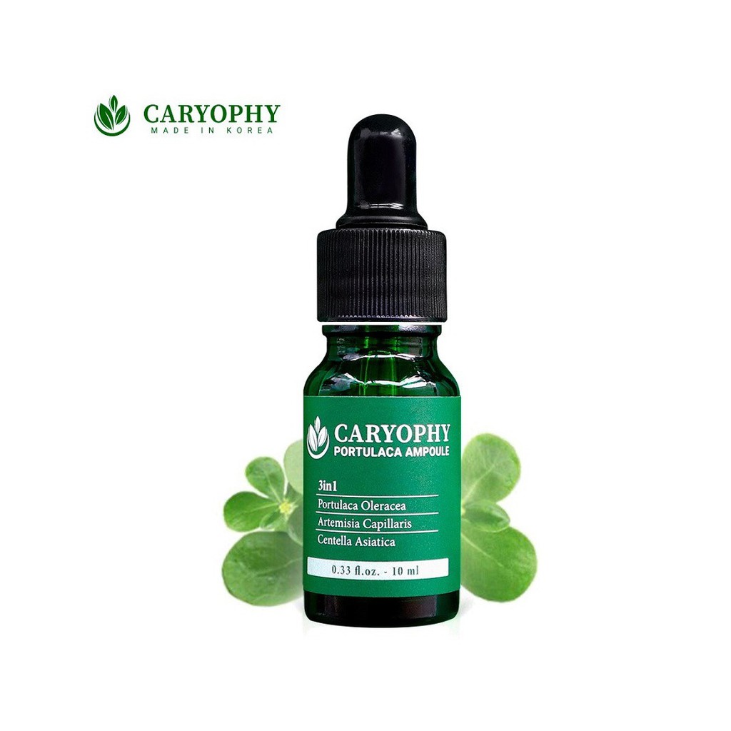 [HÀNG CHÍNH HÃNG] Tinh Chất Chiết Xuất Rau Má Ngừa Mụn Caryophy Portulaca Ampoule 10ml