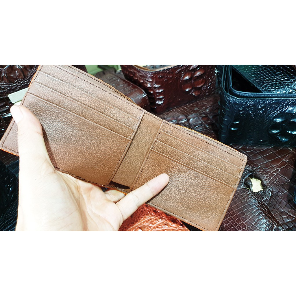 VÍ DA CÁ SẤU BỀN ĐẸP NHẤT || VÍ DA CÁ SẬ CHẤT THẬT|| Handmade crocodile leather wallet