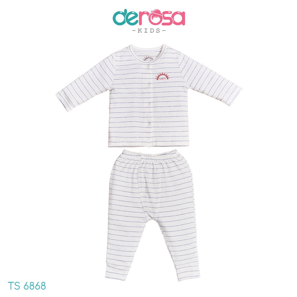 Bộ Quần Áo Sơ Sinh Cài Giữa Dài Tay (0 - 9 tháng) DEROSA KIDS TS 6868