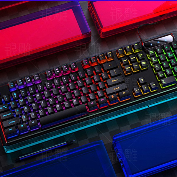 Bàn phím GIẢ CƠ V4 siêu chất LED 7 màu, độ nhạy cao, sản phẩm đạt tiêu chuẩn ESPORTS