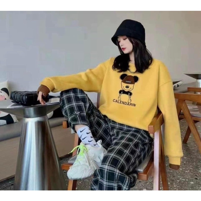 ÁO NỈ CỔ TRÒN LÓT BÔNG SIÊU XINH | BigBuy360 - bigbuy360.vn