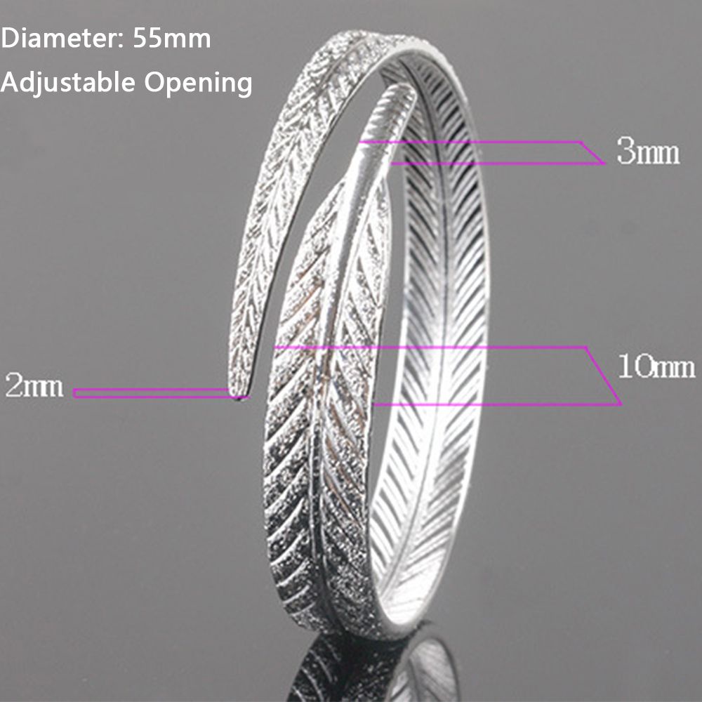 Vòng Đeo Tay Bạc 925 Hình Lông Vũ Thời Trang Dành Cho Nữ
