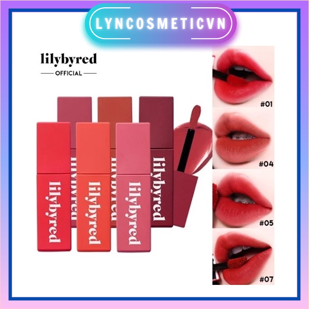 (Voucher - 20k) Son Son Kem Lì, Lên Màu Chuẩn, Mịn Môi Lilybyred Mood Liar Velvet Tint 4.2g