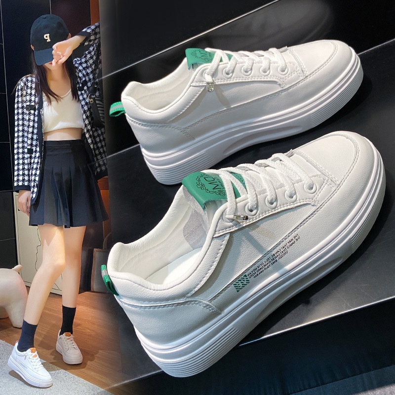 Giày Da Nữ Không Cần Buộc Độn Đế 5 Phân Phong Cách Thời Trang Êm Nhẹ - Q180