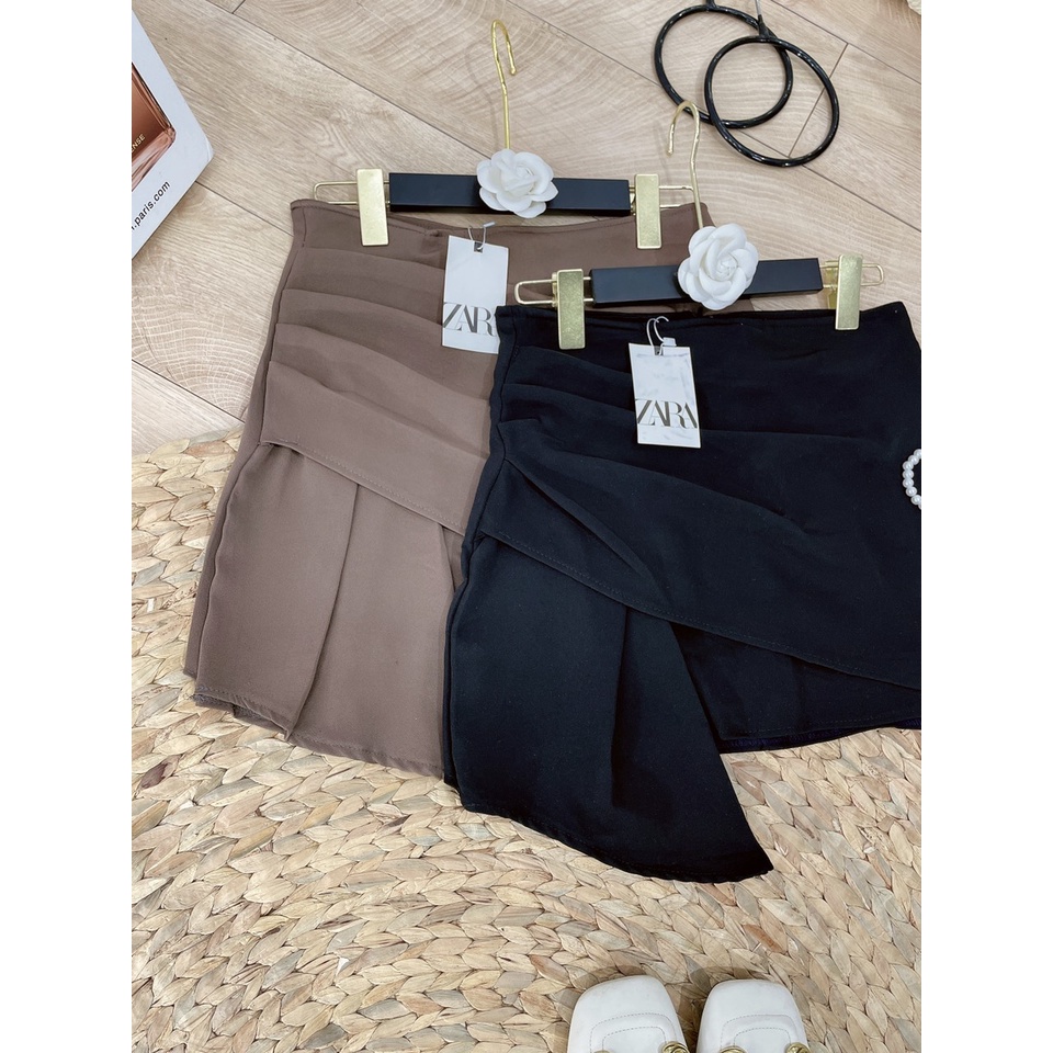 [ 𝐅𝐑𝐄𝐄 𝐒𝐇𝐈𝐏 ] CHÂN VÁY NỮ ZARA VẠT LỆCH CAO CẤP CHÂN VÁY NGẮN CÔNG SỞ