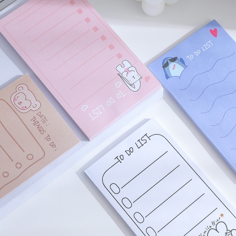 Bộ 50 Tờ Giấy Ghi Chú Hiệu Quả Họa Tiết Hoạt Hình Dễ Thương
