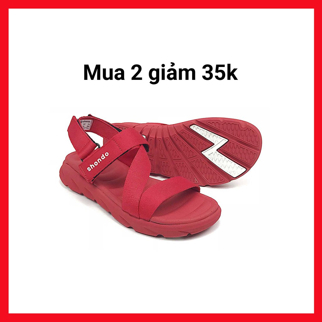 Giày Sandals SHONDO Màu Đỏ F6 Sport – F6S206