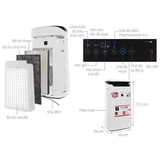 MÀNG LỌC HEPA + THAN HOẠT TÍNH  FP-J60E-W và FP-J80EV-H