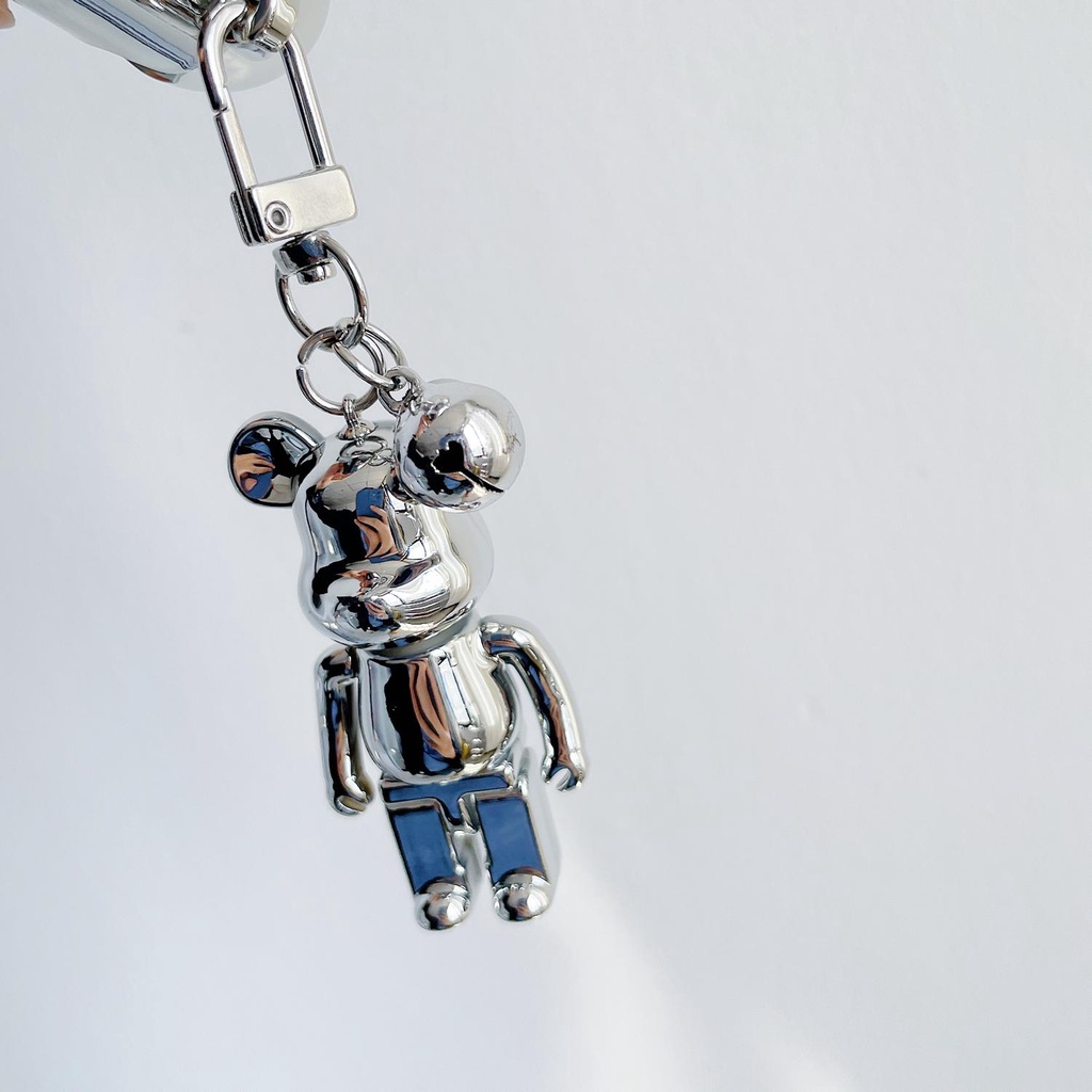 Vỏ bảo vệ hộp sạc tai nghe airpods 1/2 3 pro mạ điện chống sốc chống thấm nước họa tiết chú gấu dễ thương