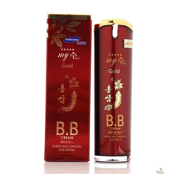 Kem nền BB Hồng sâm đỏ Hàn Quốc 40ml,  kem lót nền BB My Gold, kem nền Hàn Quốc, kem nền BB Cream, PP Sâm Yến Thái An