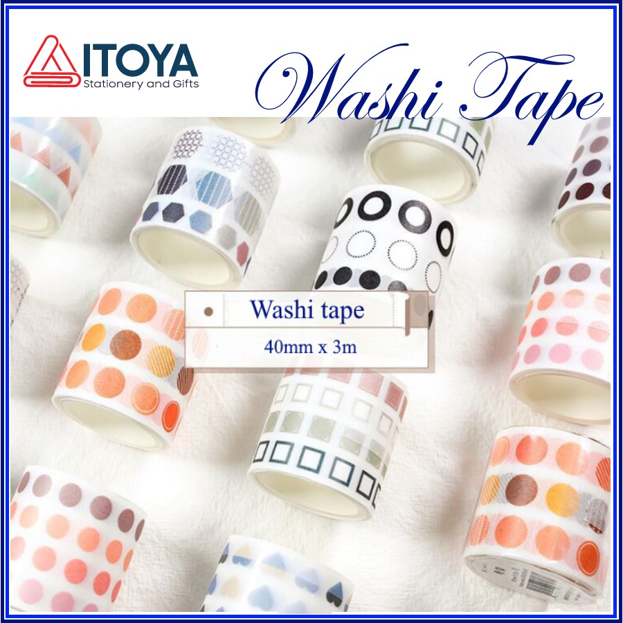 Băng dính trang trí Washi Tape SIMNO, 40mm*3m