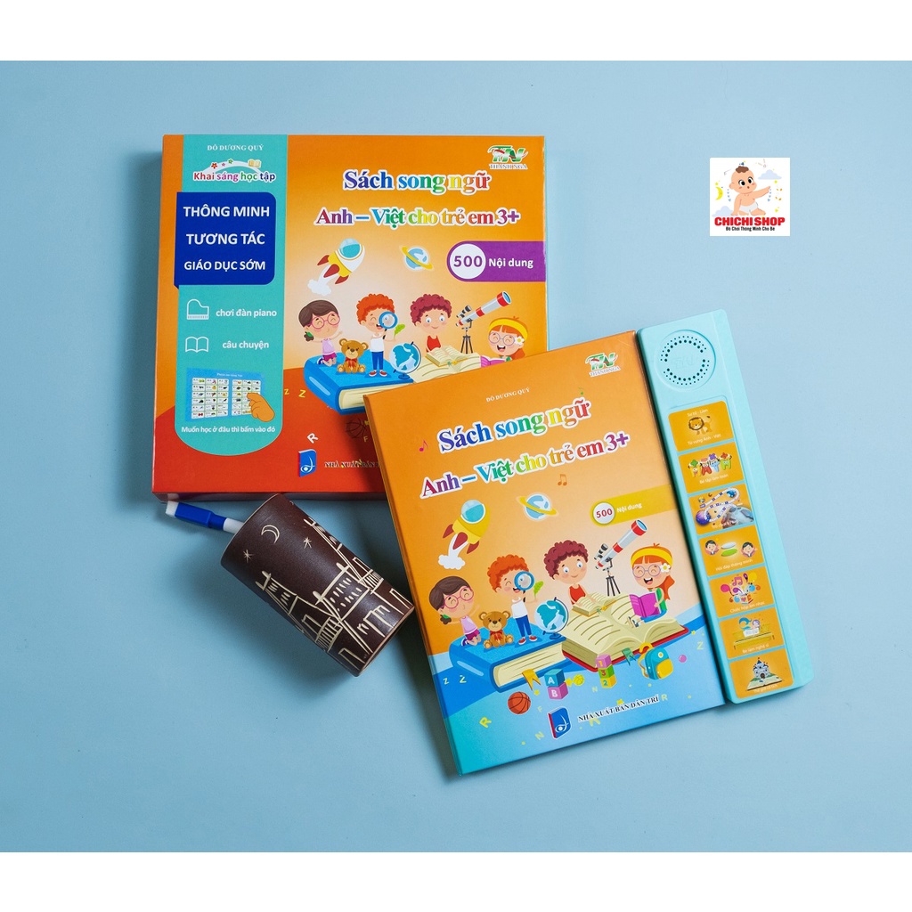 Sách Nói Điện Tử Song Ngữ Anh Việt Thông Minh Tích Hợp Bảng Chữ Cái, Học Toán Và Đàn Piano