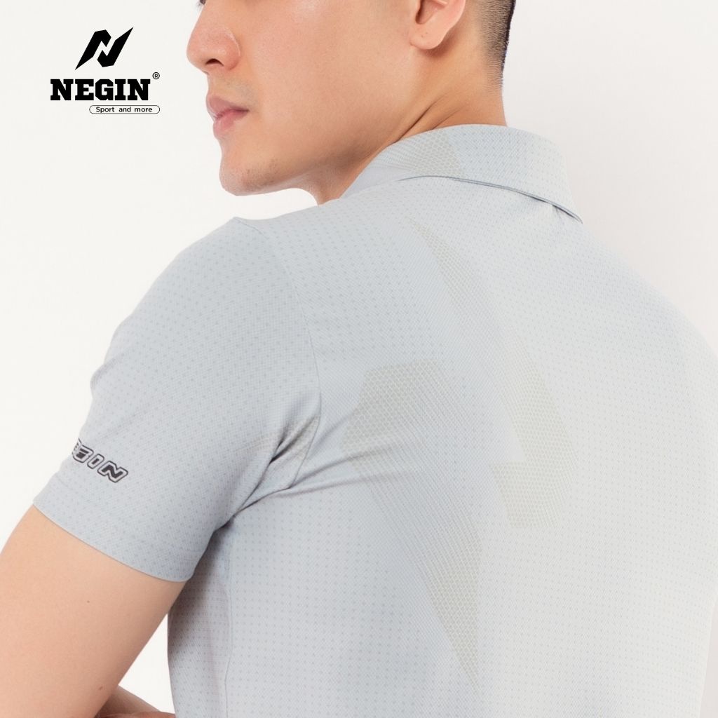 Áo Thể Thao Nam NEGIN Có Cổ Dáng Regular Fit Tay Ngắn Với Màu Sắc Năng Động, Chất Liệu Mềm Mịn Kháng Khuẩn AN333M