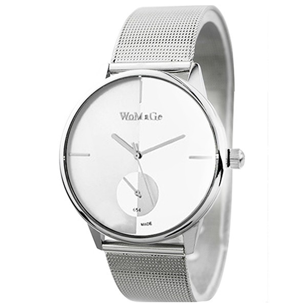 Đồng hồ Quartz Unisex bằng thép không gỉ, kiểu dáng cổ điển cho nữ | BigBuy360 - bigbuy360.vn