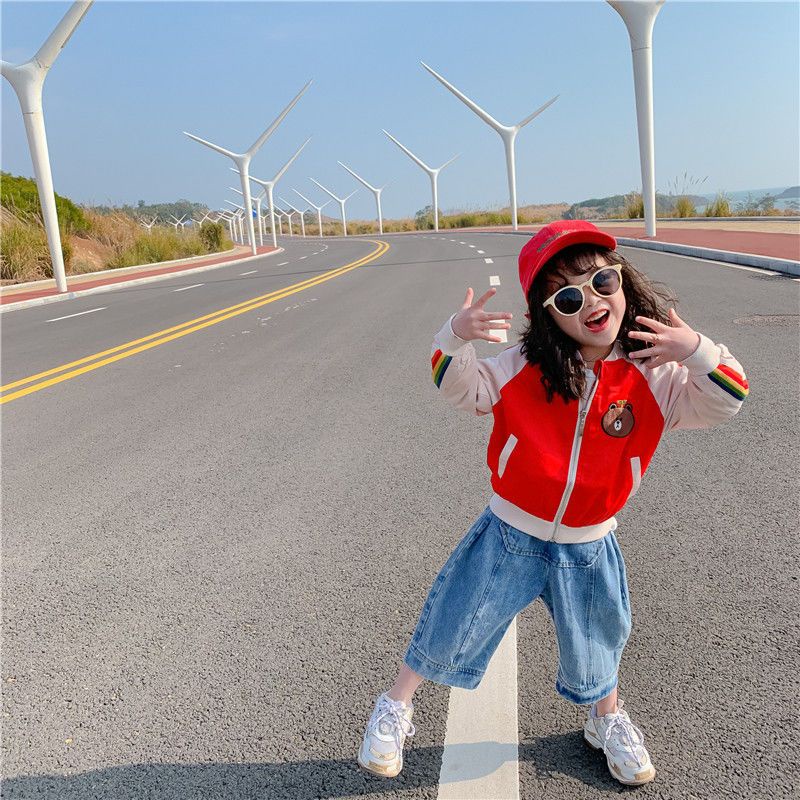 Áo Khoác Thể Thao Phong Cách Nhật Hàn Thời Trang Xuân Thu Mới 2022 Cho Bé Gái