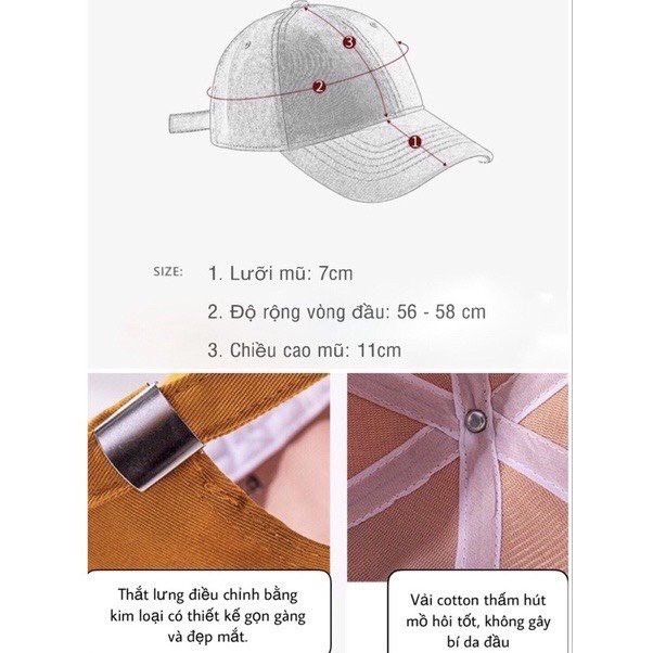 Mũ Lưỡi Trai Thêu Chữ TMI Dành Cho Nam Và Nữ Vải Cotton Thời Trang