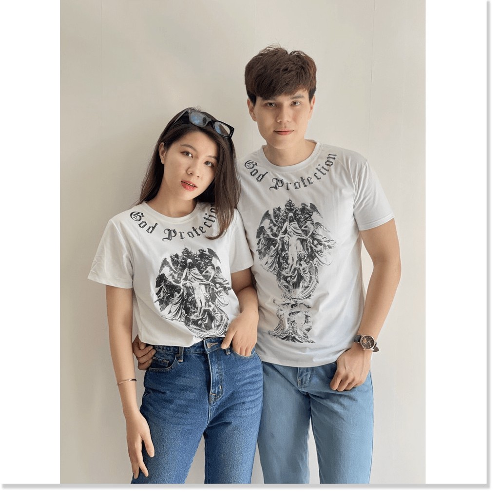 ÁO THUN CỔ TRÒN THIẾT KẾ HOA TIẾT SIÊU NGẦU,CHẤT LIỆU VÃI THOÁNG MÁT LANA FASHION