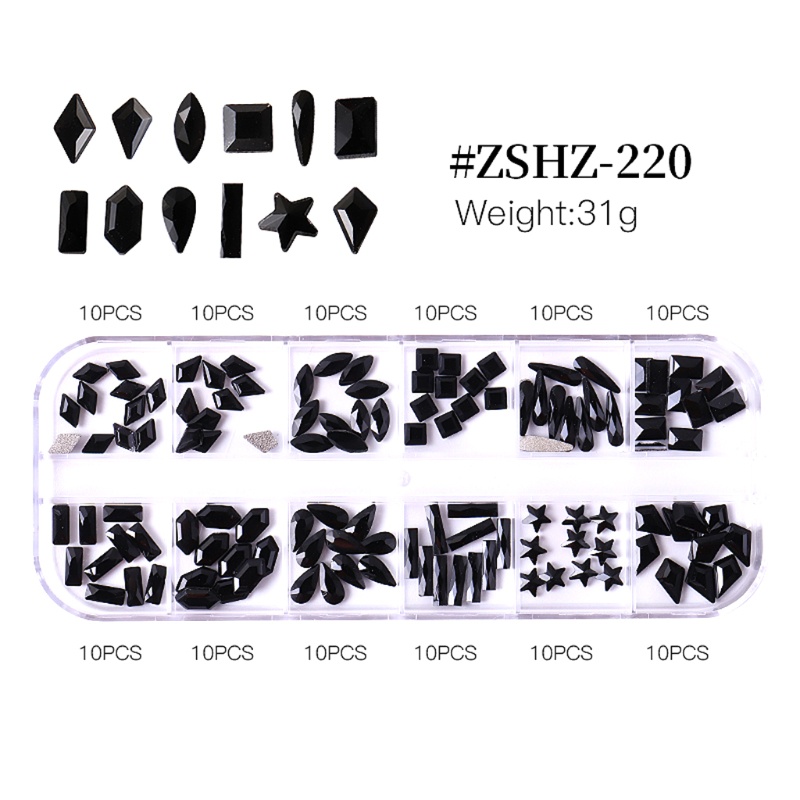 Youyo Bộ Đá Fluoresce Pha Lê Trong Suốt Lấp Lánh Bất Đối Xứng