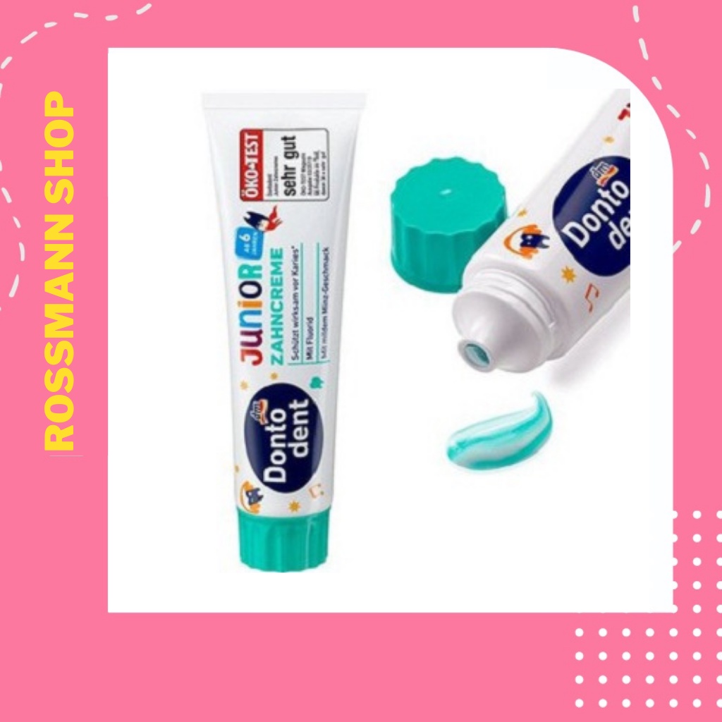 Kem đánh răng Dontodent Junior bảo vệ và nuôi dưỡng răng cho trẻ từ 6 tuổi - Đức
