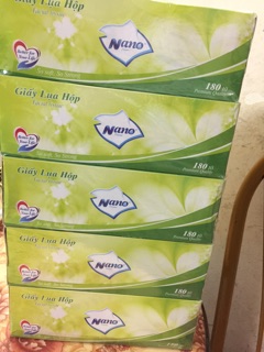 Khăn giấy lụa nano hộp 180 tờ 2 lớp