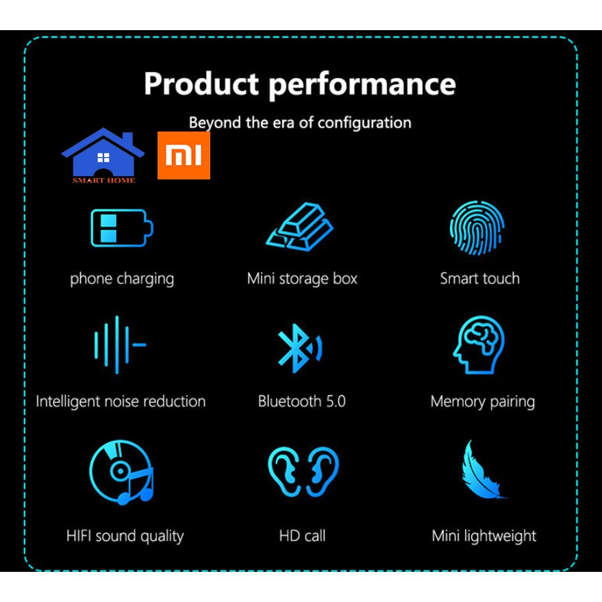 Tai Nghe Bluetooth Cảm ứng M7 -chống nước chuẩn ipx7 - thời gian nghe 90h - Tai nghe không dây M7