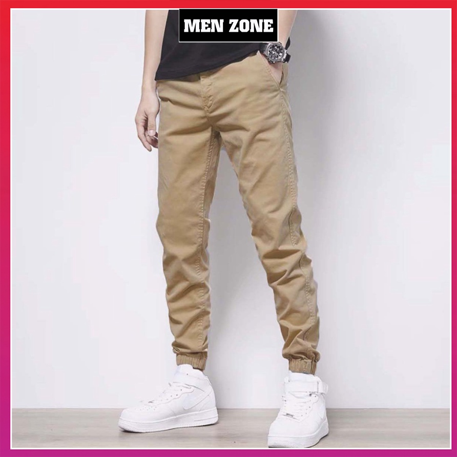 Quần Jogger Kaki Nam Trơn Dáng Ôm, Quần Dài Nam Kaki Bo Chun Ống Vải Co Giãn [JKK]