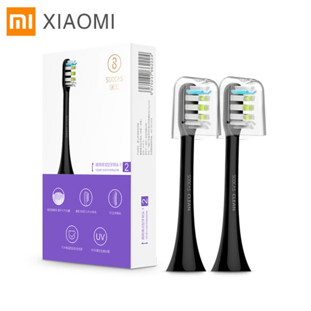 Xiaomi Youpin 2 Cái Đầu Bàn Chải Đánh Răng Thay Thế SOOCAS Chính Hãng Điều Khiển Ứng Dụng Tại Nhà Dành Cho SOOCAS / SOOCARE X3 Mi Bluetooth Teethbrush