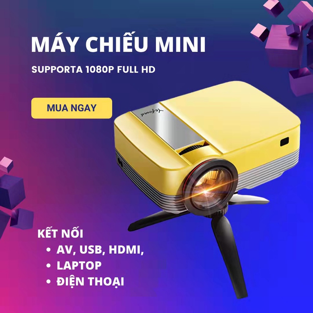 Máy chiếu Mini đa năng Q6 Full HD 1080, sắc nét trên từng khung hình, Xem phim ,bóng đá giải trí ngay tại nhà