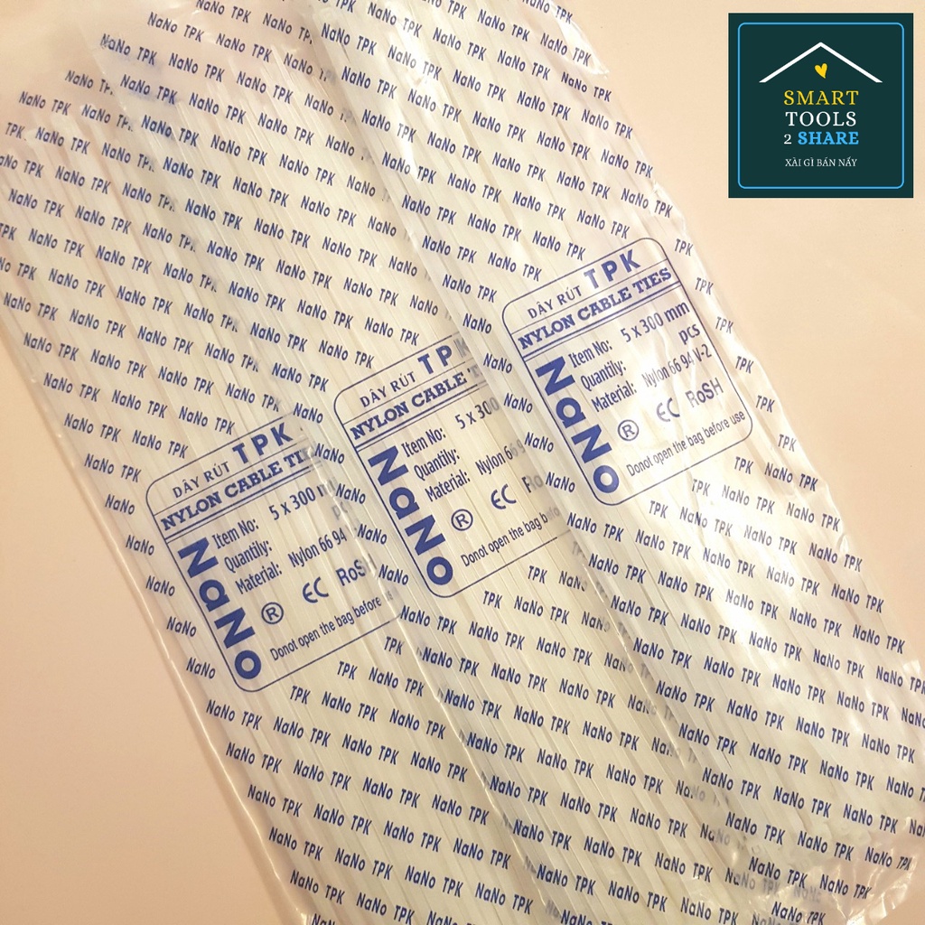 Dây Rút Nhựa, Dây Thít Trắng/ Đen 10cm, 15cm, 25cm, 30cm