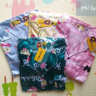 (Ảnh thật) Bộ pijama phi lụa đùi