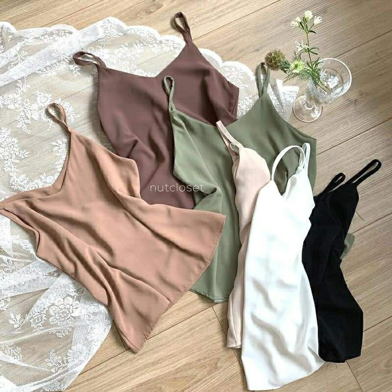 Áo 2 dây vintage nữ phong cách hàn quốc nhiều màu cá tính | BigBuy360 - bigbuy360.vn