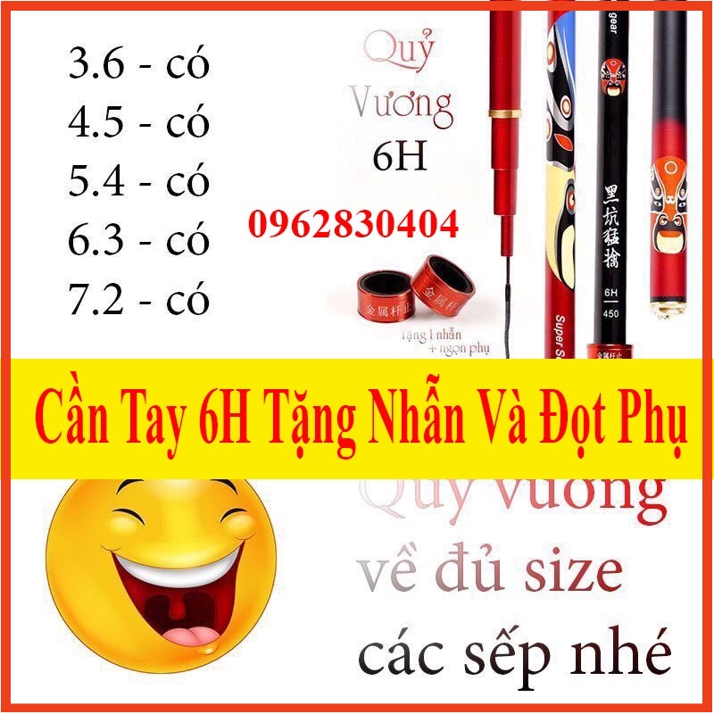 [Cần Câu Tay] Cần Câu Tay Quỷ Vương, Cần Câu Tay Quỷ Vương 6H, Cần Quỷ Vương 100% Carbon Cao Cấp