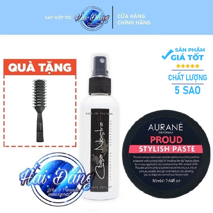COMBO Sáp vuốt tóc Aurane Proud Stylish Paste + Xịt Tạo Phồng Cosa Nostra