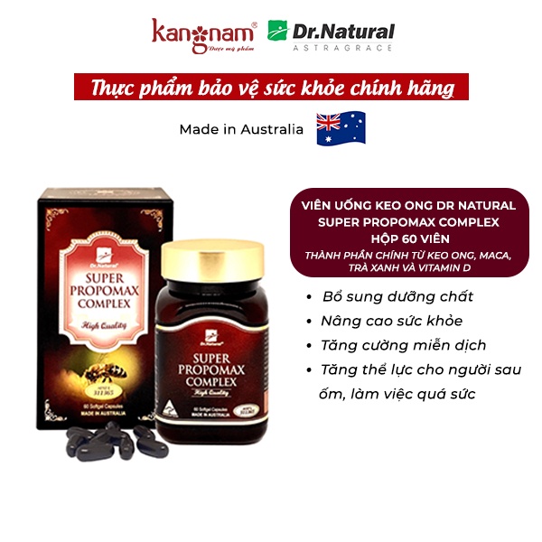 Viên Uống Keo Ong Dr Natural Super Propomax Complex Hộp 60 viên