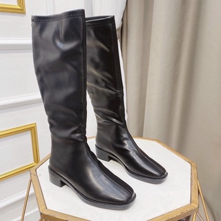 Boots gối da mềm gót 4p - Bunny Shoes (K322)