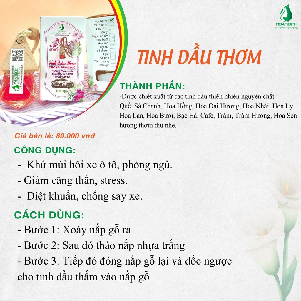 TINH DẦU THƠM TREO XE khử mùi xe ô tô chống say xe,12 loại tinh dầu thơm treo phòng thơm ngát giúp ngủ ngon,giảm mệt mỏi