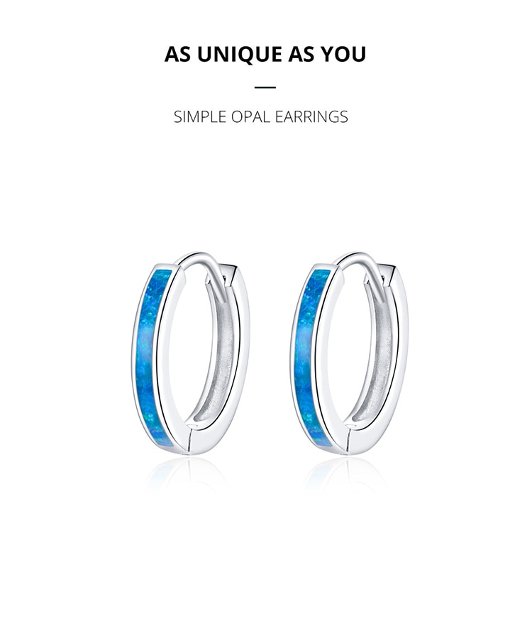 Hoa Tai Bamoer Bằng Bạc 925 Thiết Kế Đơn Giản Thanh Lịch Cho Nữ