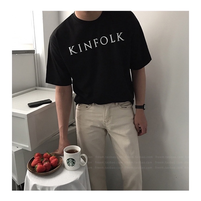 ÁO THUN TAY LỠ COTTON KINFOLK UNISEX NAM NỮ (kèm ảnh thật)