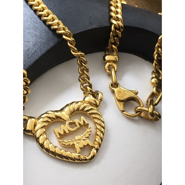 Dây chuyền MCM vintage-mặt logo trái tim