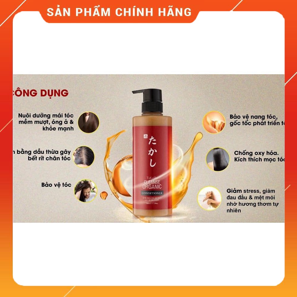 Dầu Xả Organic Takashi - Mỹ Phẩm Sạch Nhật Bản TAKASHI