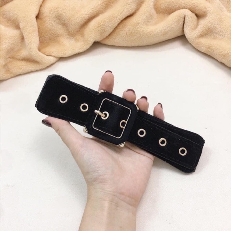 Đai váy nhung lỗ bản víp hot girl phong cách hàn quốc