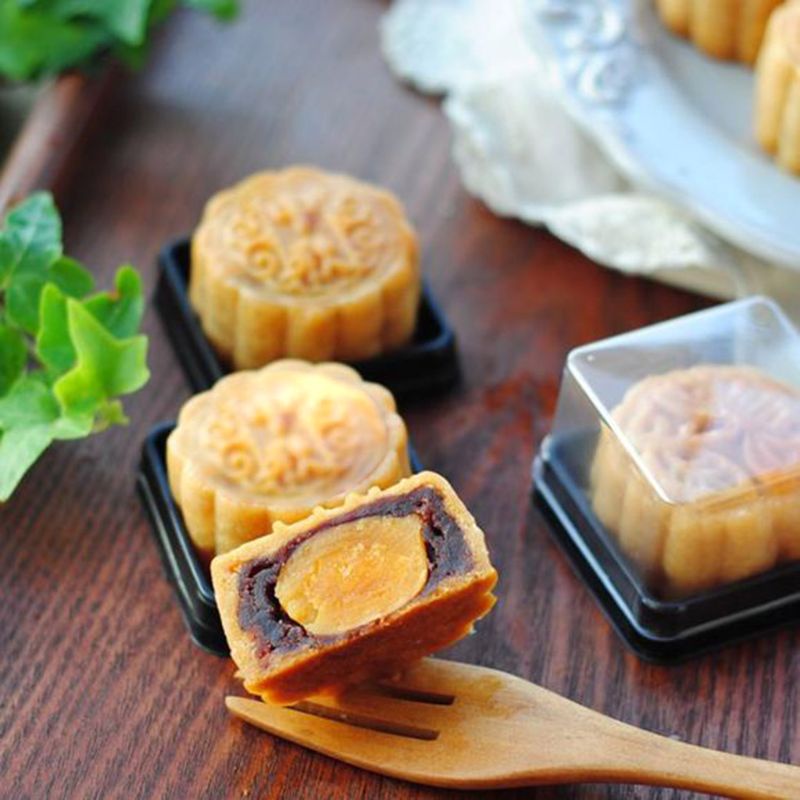 Khuôn Làm Bánh Trung Thu 100g 4 Ngăn Tiện Dụng