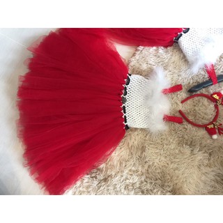 Combo 2 bờm+ 2 váy Noel bé lớn