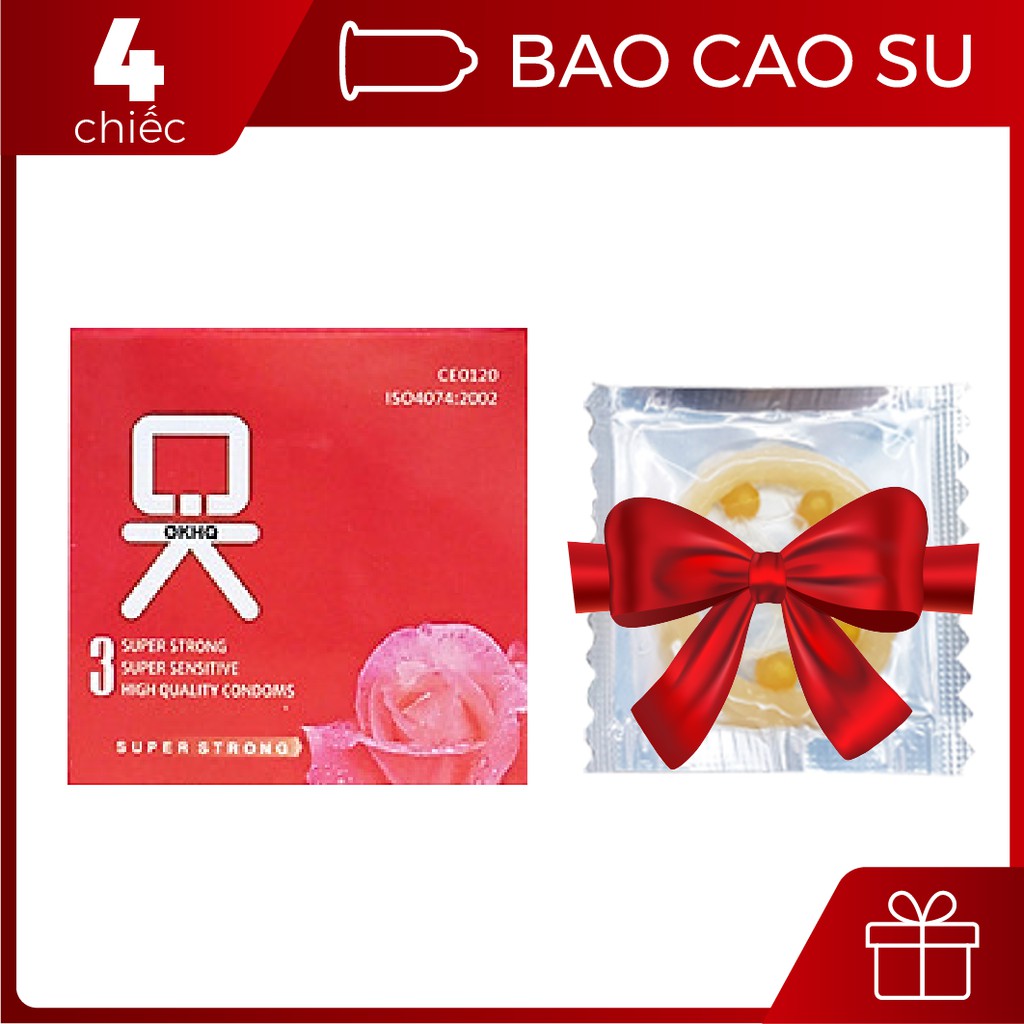 [Xả kho] Bao cao su OKHQ không mùi kèm bao 7 bi