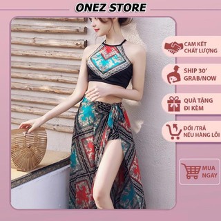 bộ đồ bơi 3 chị tiết kín đáo cho chị em tự tin dạo biển Đẹp