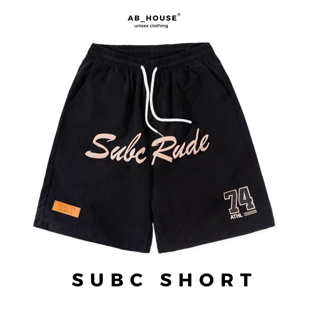 Quần short nỉ cotton SUBC unisex form rộng nam nữ Zozo