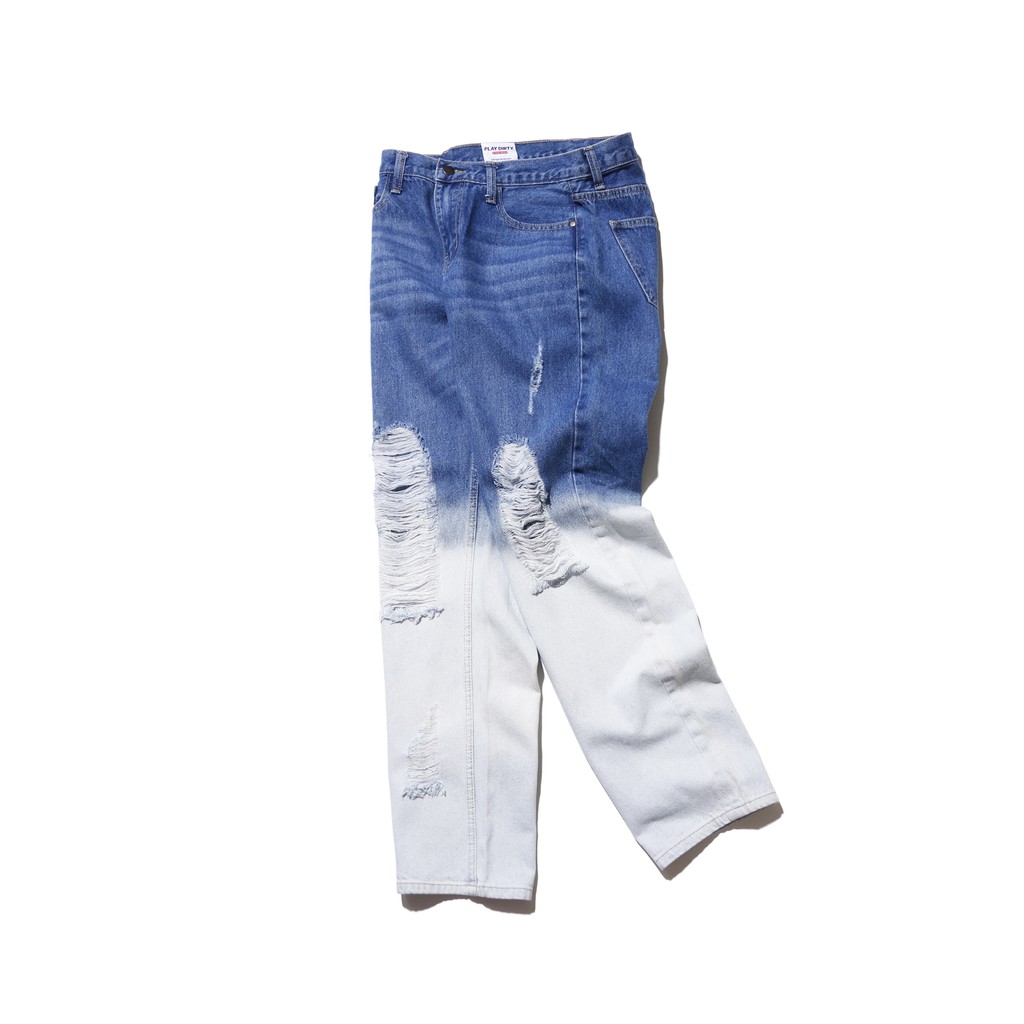 Quần jeans dài SHADE OF BLUE kiểu dáng unisex - PLAY DIRTY STREETWEAR