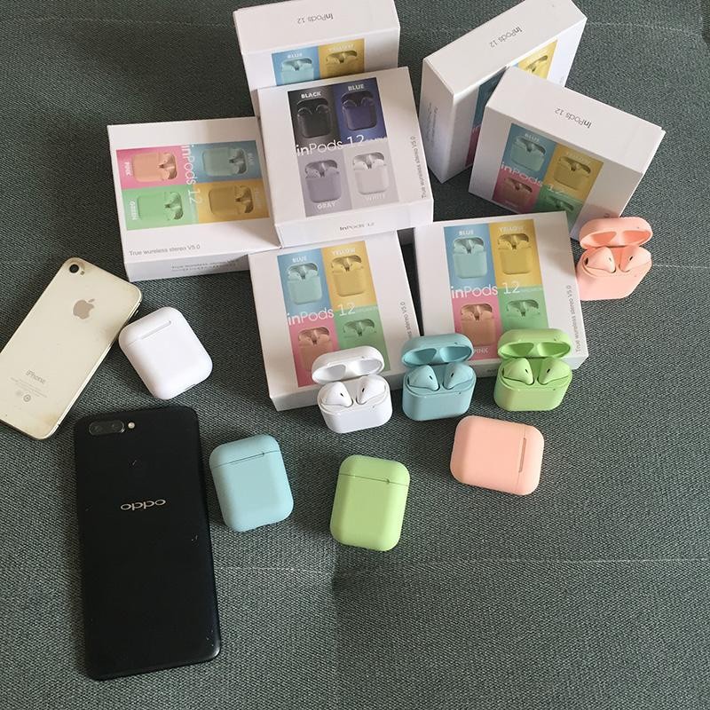 Tai nghe Bluetooth Không Dây INPODS i12 TWS Combo Vỏ ốp lưng Case Airpod Airpods Pro 1 2 Iphone - lala17