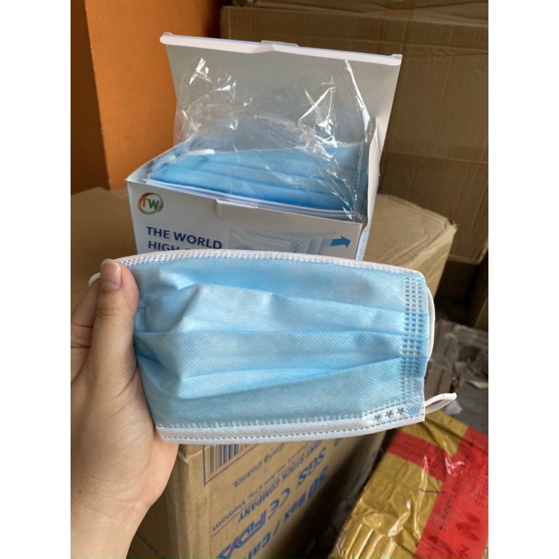 Hộp 50 Khẩu Trang Y Tế Cao Cấp TheWorld 4 Lớp Có Lớp Giấy Kháng Khuẩn | BigBuy360 - bigbuy360.vn