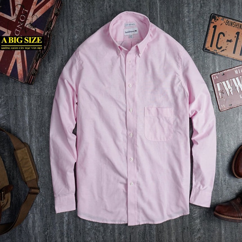 Áo Sơ Mi Bigsize Nam SAD 75- 120kg, Áo Sơ Mi Cho Người Béo ABIGSIZE
